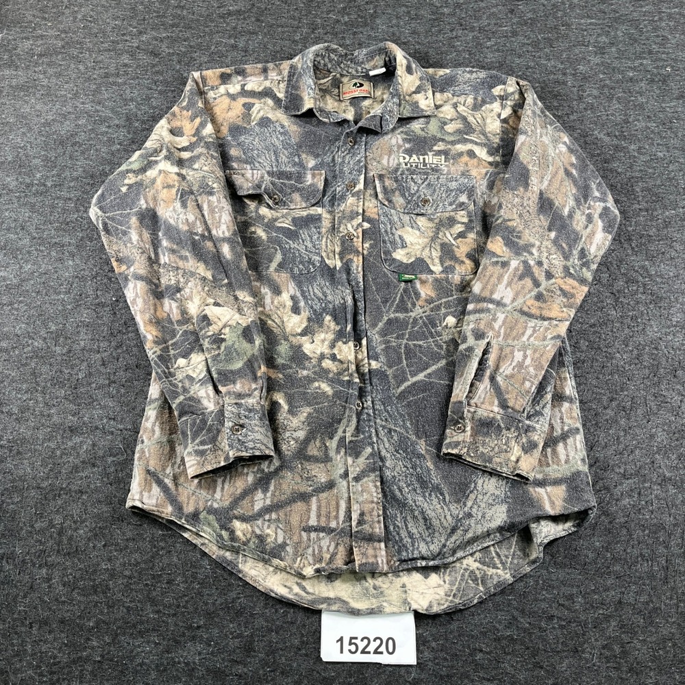 Vintage Mossy Oak Button Down Shirt Mens Large Camo Excellent Made in USA 0037